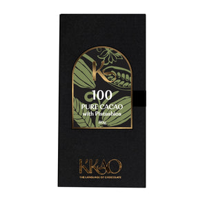 K'KAO 100% WITH PISTACHIO DARK CHOCOLATE