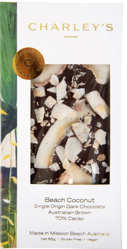 Charley's Chocolate Factory Beach Coconut Dark Chocolate