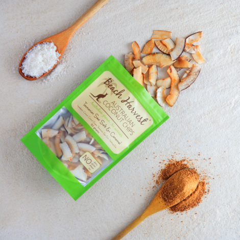 Beach Harvest Tasmanian Sea Salt and Caramel Coconut Chips