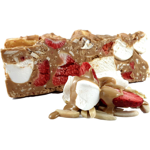 Poppy's Chocolate Rocky Road - Strawberries and Almonds Caramel Chocolate