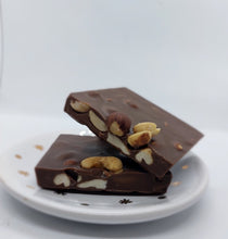 Load image into Gallery viewer, The Not Just Chocolate Shop Milk Chocolate Salted Mixed Nuts Bar