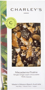 Charley's Chocolate Factory Macadamia Praline Dark Chocolate