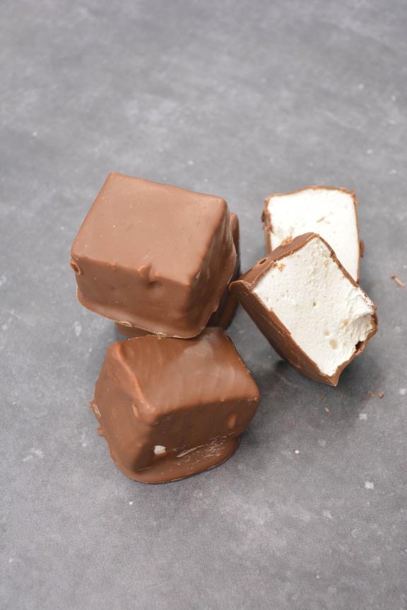 New Farm Confectionery Milk Chocolate Dipped Vanilla Marshmallows