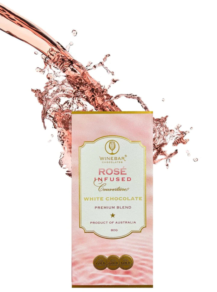 Wine Bar Chocolates Rose Infused White Chocolate