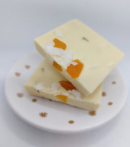 The Not Just Chocolate Shop White Chocolate Apricot and Coconut Bar